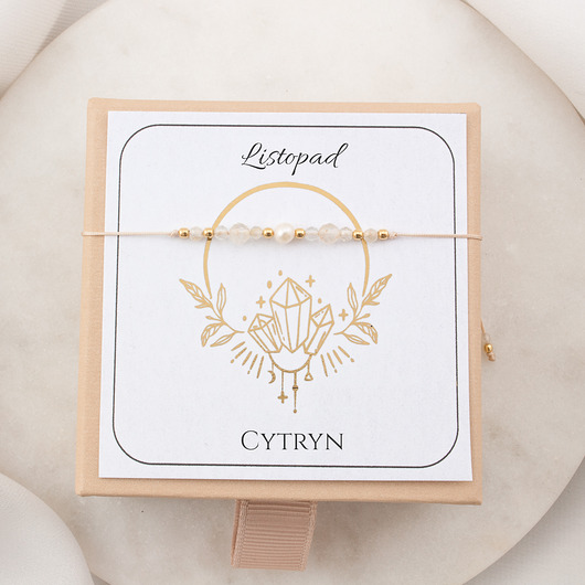 bransoletki złote Bransoletka kamień urodzeniowy - Listopad - Cytryn