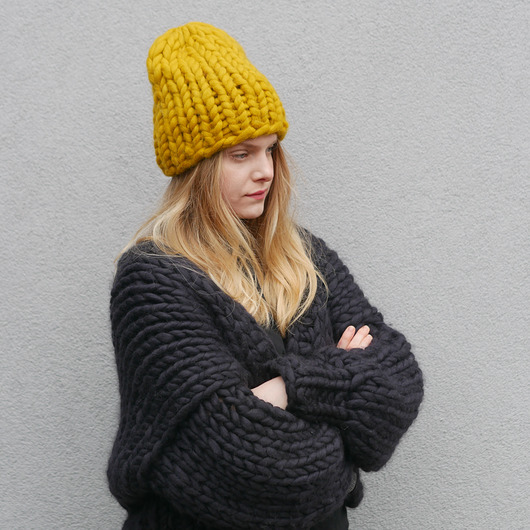 czapki damskie Czapka Beanie 100% organiczna wełna merino