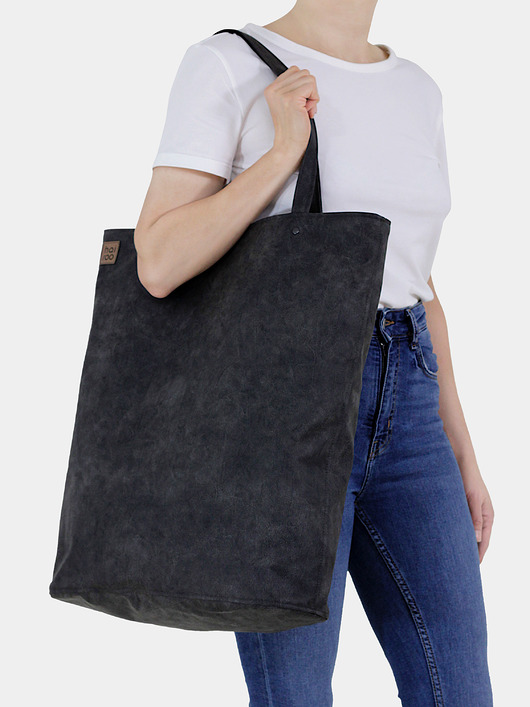 torby XXL Mega shopper duża torba grafitowa na zamek