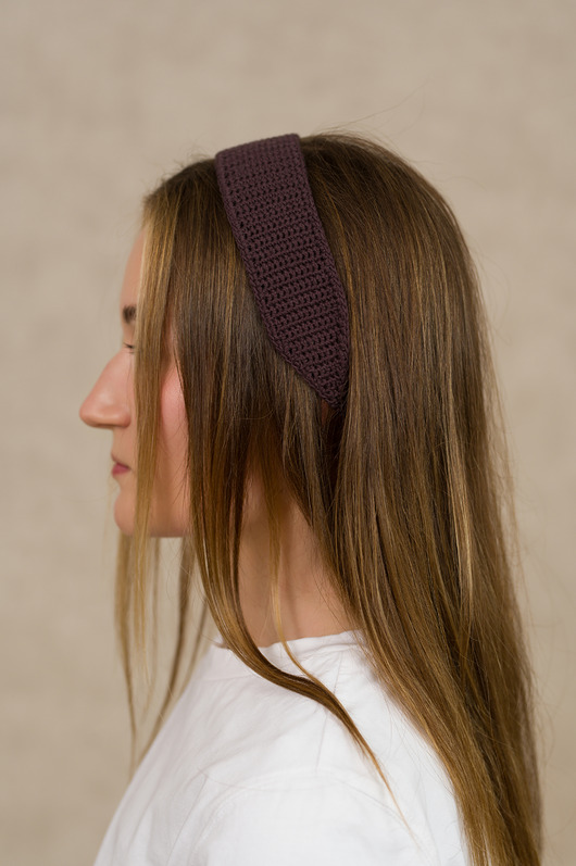 opaski do włosów Opaska na głowę brązowa