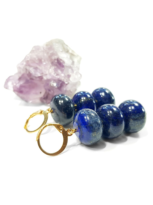 kolczyki z kamieniami Lapis lazuli kolczyki wiszące
