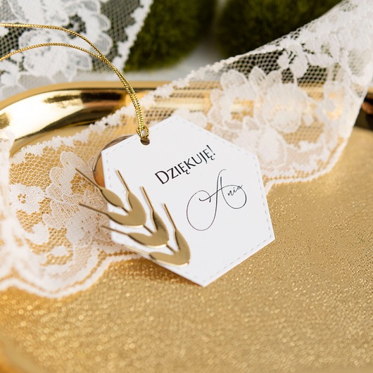 komunia - pozostałe Zawieszki podziękowania dla gości 40 sztuk