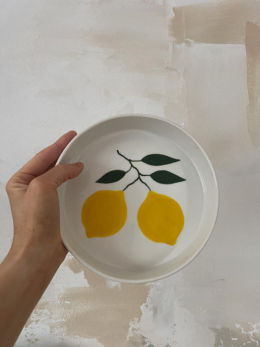 miski i misy Misa porcelanowa z cytrynami