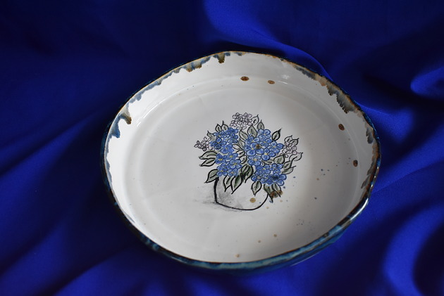 patery i talerze Patera ceramiczna Hortensje