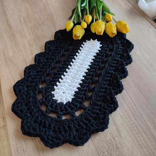 podkładki do kuchni Podkładka owalna ze sznurka 28cmx50cm