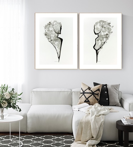 Zestaw 2 obrazów 50 x 70 cm,  zam MiniMalArt