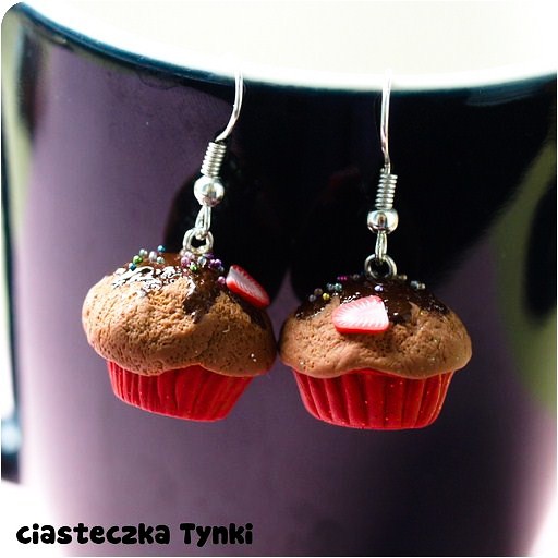 kolczyki muffinki ciasteczkatynki