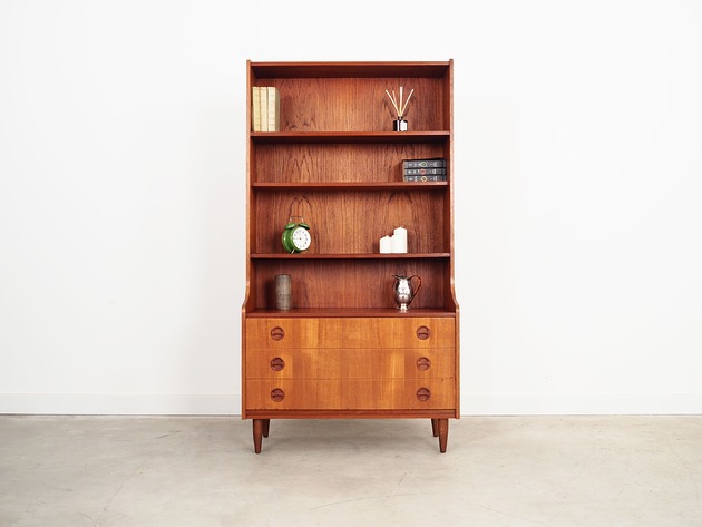 regały i półki Biblioteczka tekowa, duński design, lata 60, produkcja: Dania