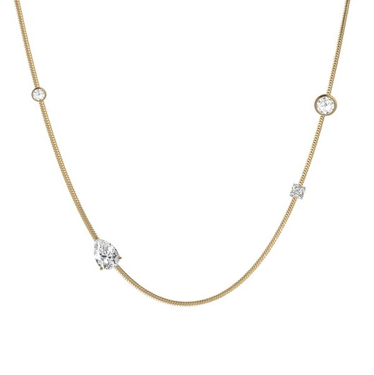 chokery Srebrny pozłacany naszyjnik choker z cyrkoniami