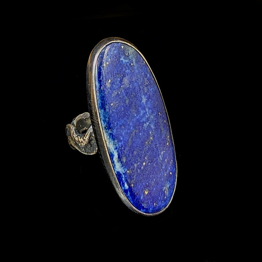 pierścionki srebrne Pierścionek lapisu lazuli z pirytem