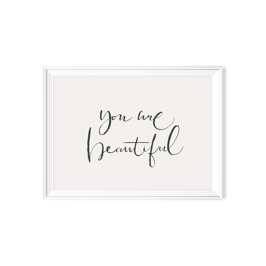 Plakat typograficzny You are beautiful myscandi
