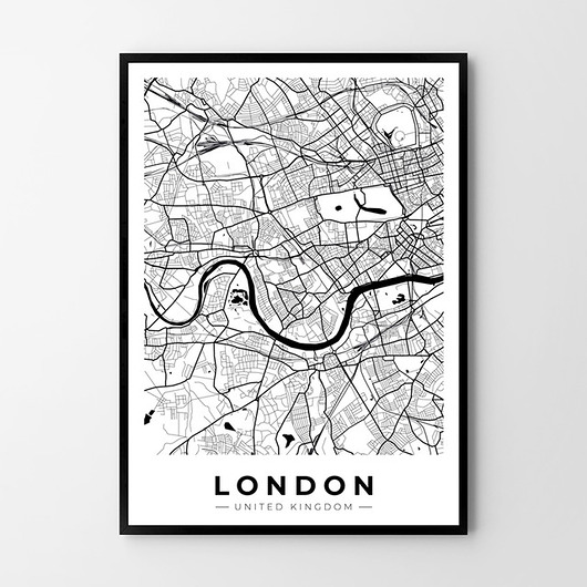 plakaty Plakat mapa Londynu