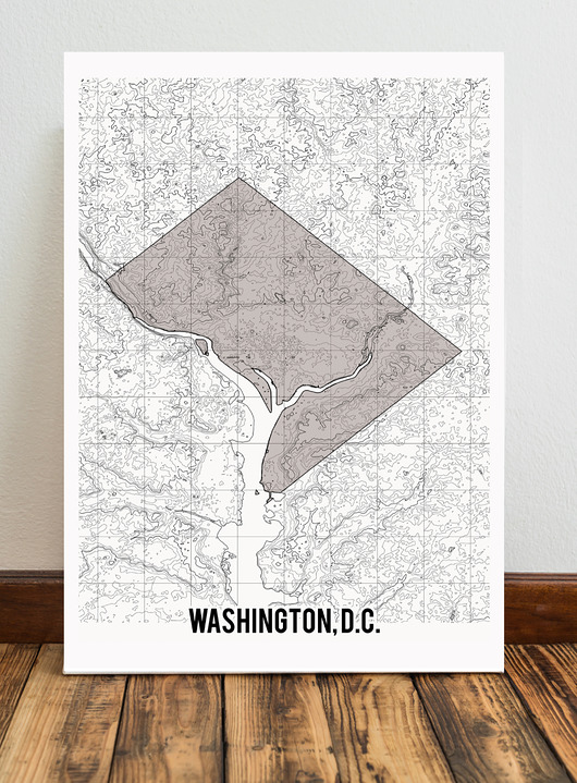 plakaty Washington mapa plakat  50x70 cm / A3 / A4