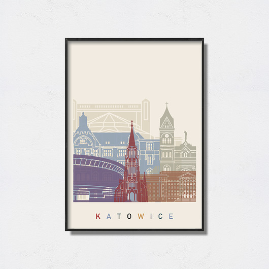 Katowice grafika minimalistyczna Pas De LArt
