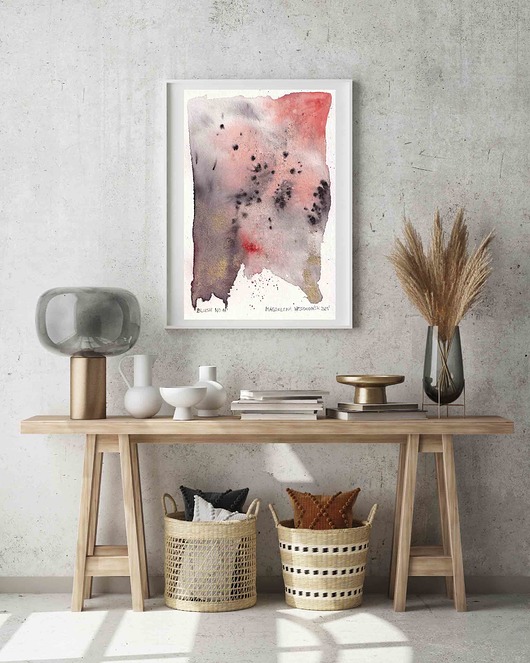 plakaty Plakat Blush No.11 Abstrakcja w pudrowym rózu