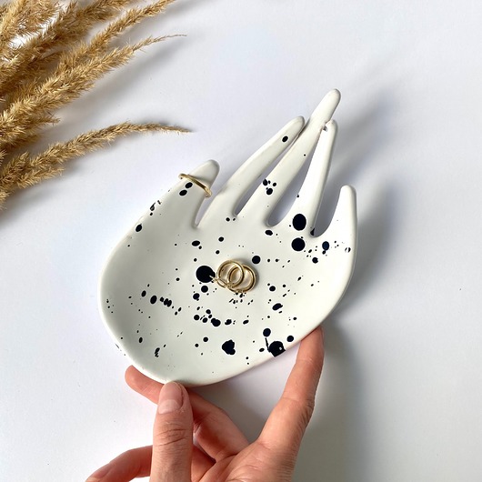 pojemniki na biżuterię Ceramiczna Dłoń Dalmatyńczyk