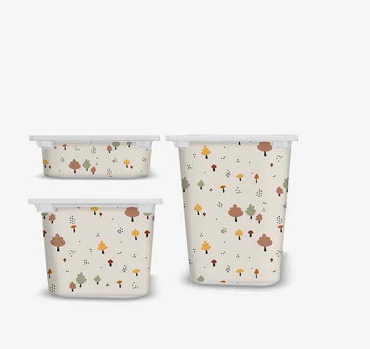 meble do pokoju dziecka Naklejki na pojemniki Trofast Ikea las pokój leśny