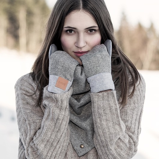 Wygodne Rękawice z WEŁNY z jednym palcem CADOaccessories
