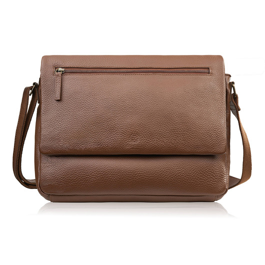 torby i nerki męskie Torba męska skórzana na laptopa na ramię brązowa Paolo Peruzzi IM-03-BR