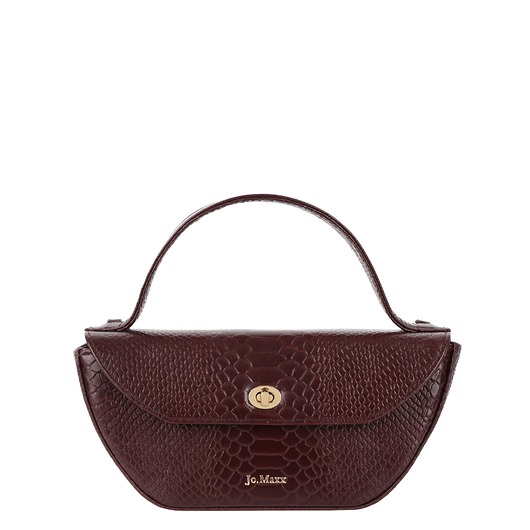 torebki do ręki Torebka skórzana MIA - BROWN SNAKE