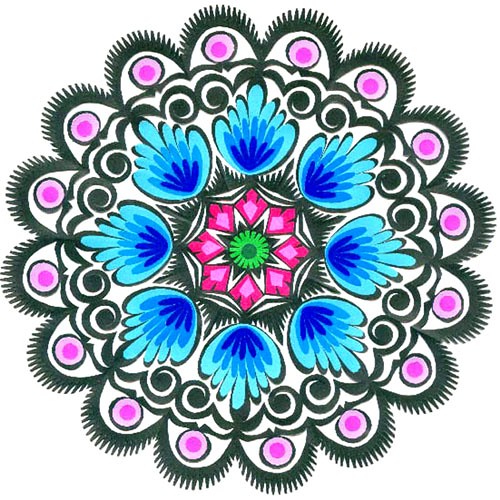 WYCINANKA Danuty floral 6 na ludowo