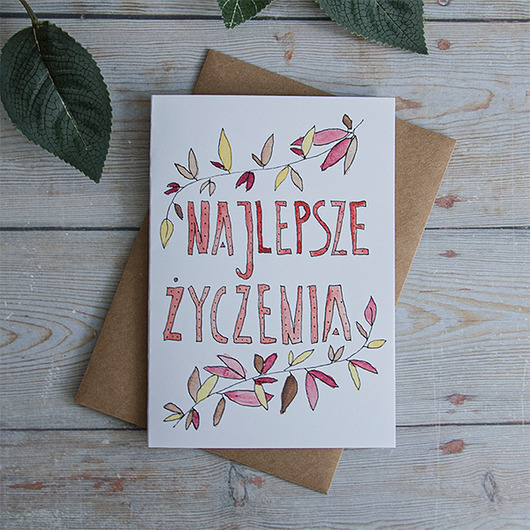 Kartka Najlepsze życzenia Gosia Sendlewska