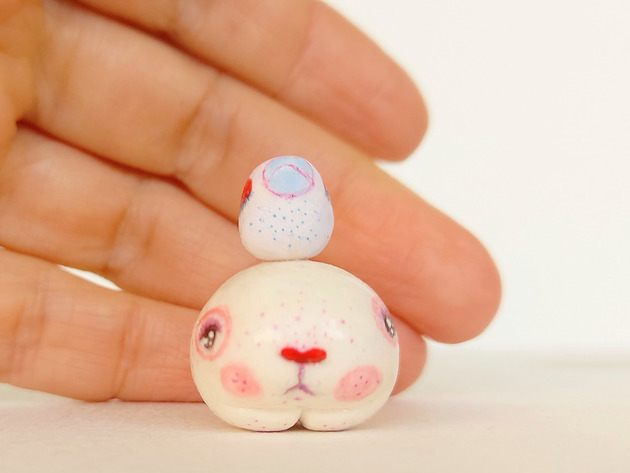 figurki i rzeźby Stworek i Ptaszek  - Miniaturowa Figurka