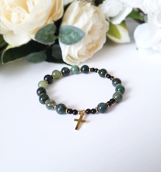 bransoletki z kamieni naturalnych RÓŻANIEC na rękę z kamieni naturalnych