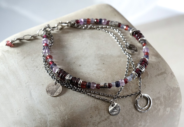 bransoletki srebrne ISTRIA - srebro i kamienie