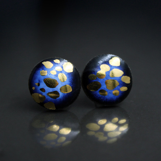kolczyki ceramiczne Nebula 14mm /stal chirurgiczna/