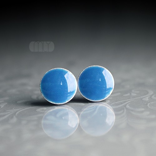 Kolczyki ceramiczne Małe Niebiańskie 6mm Magda Łysiak
