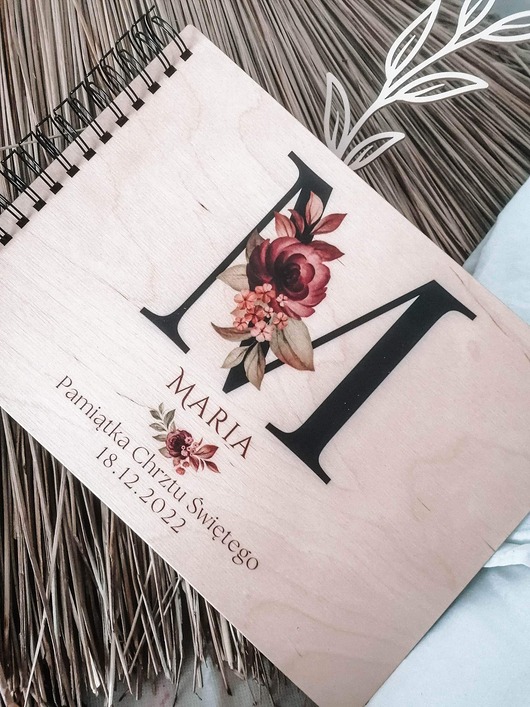 kartki, zaproszenia na chrzest ALBUM personalizowany album prezent na chrzest Komunie roczek