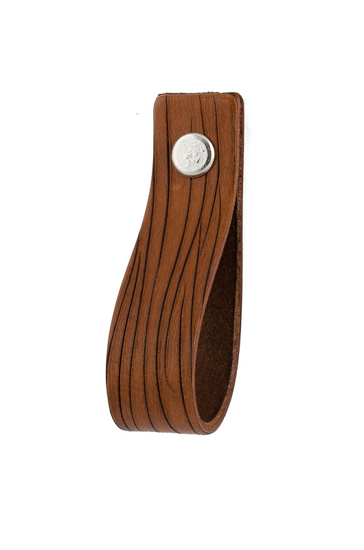 gałki do mebli Skórzany uchwyt meblowy COLORISO BRIAR WOOD L