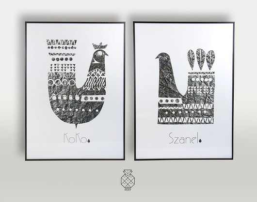 KOKOSZANEL - dyptyk, printy w RAMKACH Ananas Project