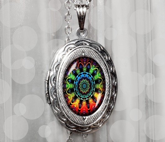 MEDALION OTWIERANY - kolorowa mandala GalaVena