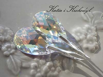 kryształ SWAROVSKI W SREBRZE Katia i krokodyl