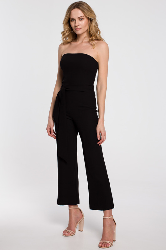 kombinezony damskie Kombinezon z odkrytymi ramionami-czarny(K-045)