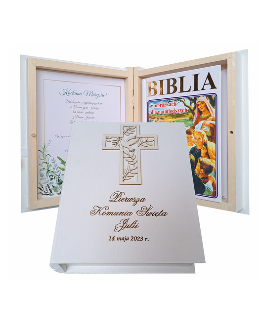 komunia - pozostałe Komunia Święta, Pamiątka, Biblia - BkB06