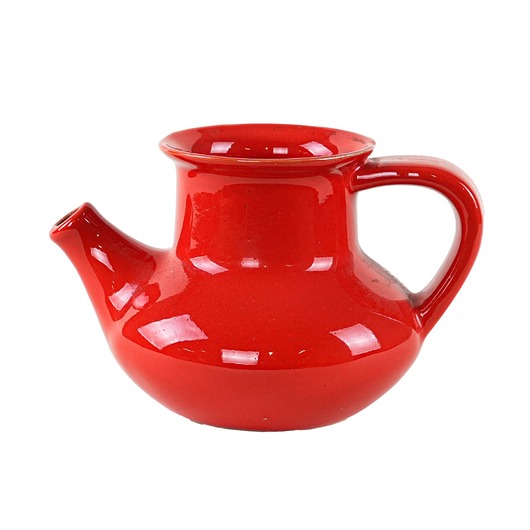 czajniki i dzbanki Dzbanek ceramiczny czerwony, duński design, lata 60, produkcja: Dania
