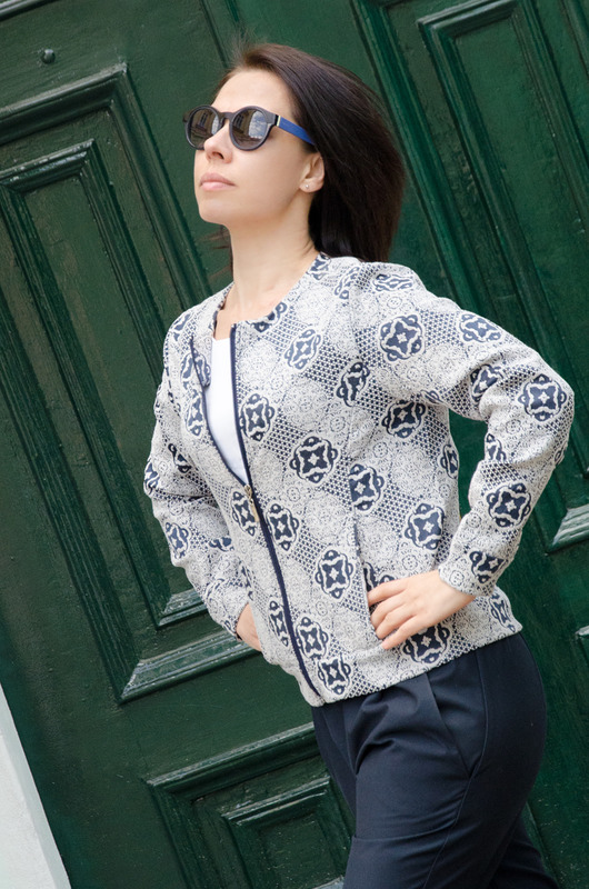 marynarki damskie Bomberka ALL Navy Blue