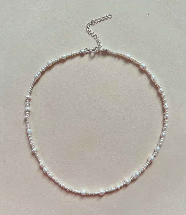 chokery Choker z pereł HAVANA no. 14 srebro