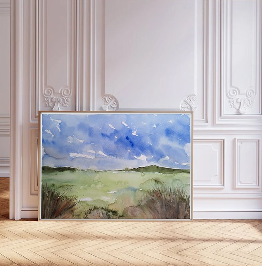 obrazy Oryginalna akwarela. Pejzaż A3