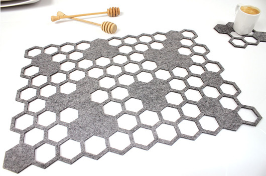 Podkładki filcowe honeycomb 4 szt. Filcocuda
