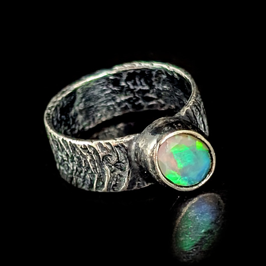 pierścionki srebrne Pierścionek Opal r. 14