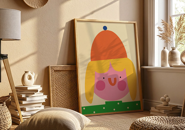 plakaty Plakat Dziewczynka w czapce