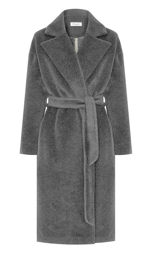 płaszcze damskie Płaszcz z alpaką WOOL&ALPACA szary