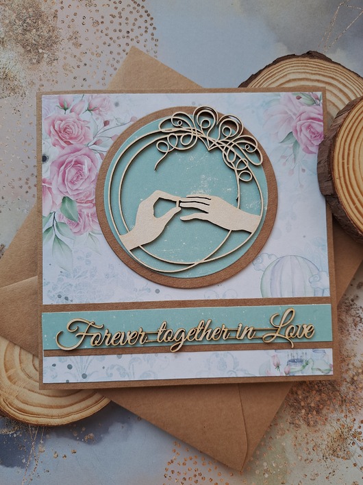 zaproszenia i kartki na ślub Kartka ślubna dla obcokrajowców (koperta)