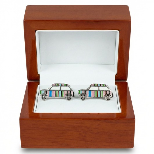 spinki do mankietów SPINKI DO MANKIETÓW koszuli samochód maluch fiat