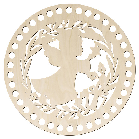 dekoracje świąteczne Spód do Koszyczka Torebki Baza Okrągła Drewniana 20cm Dekoracje Świąteczne