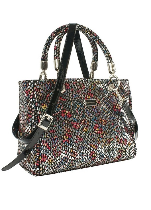 torby na ramię Torebka Skórzana  kuferek - disco (7038)